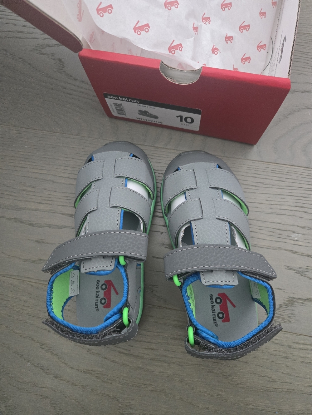 NIB See Kai Run Wilder Sandals in Gray Size 10